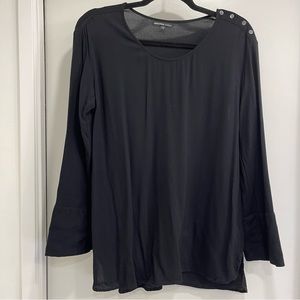 James Perse long sleeve black blouse. Size 4